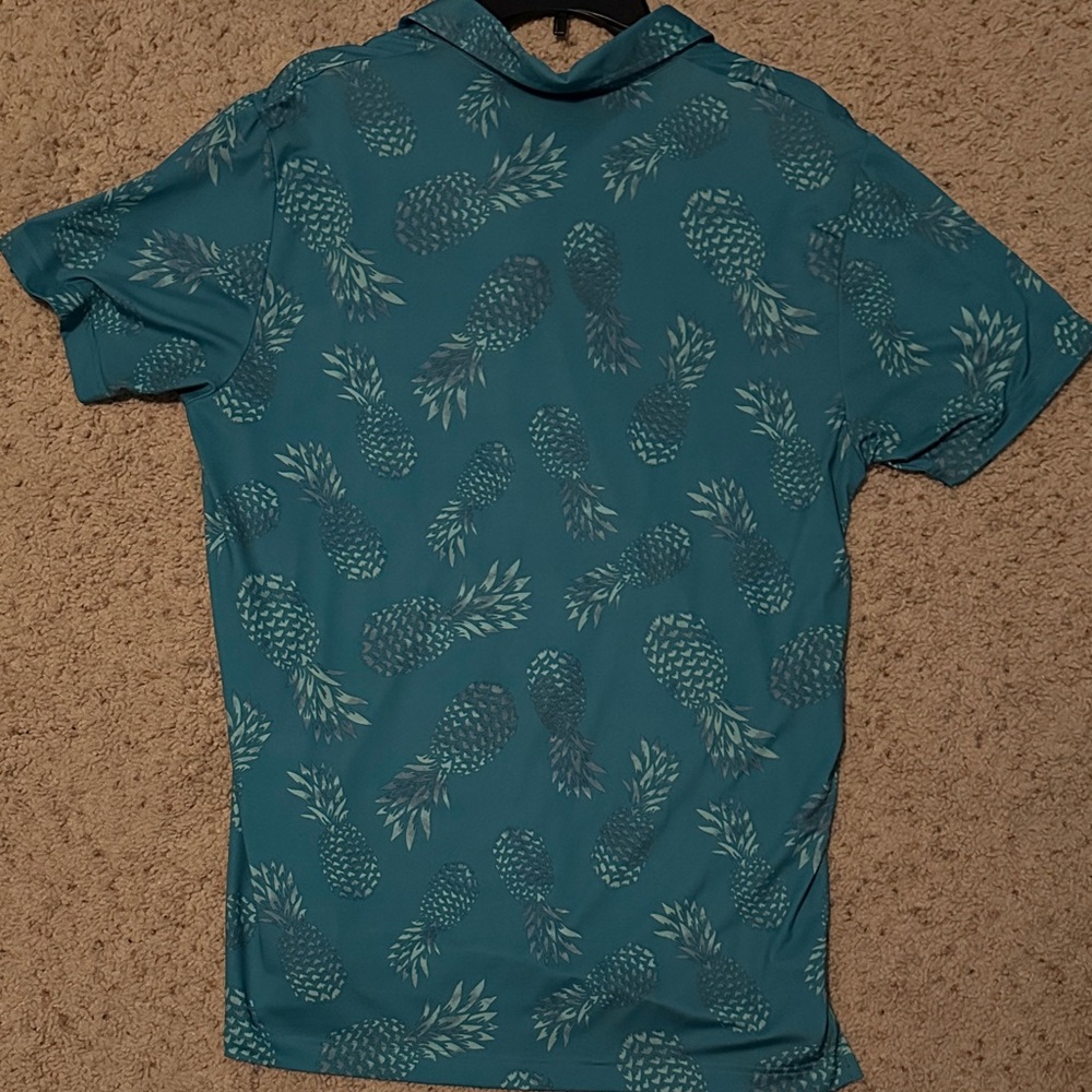 Reef Teal Pineapple Pattern Performance Polo - image 3